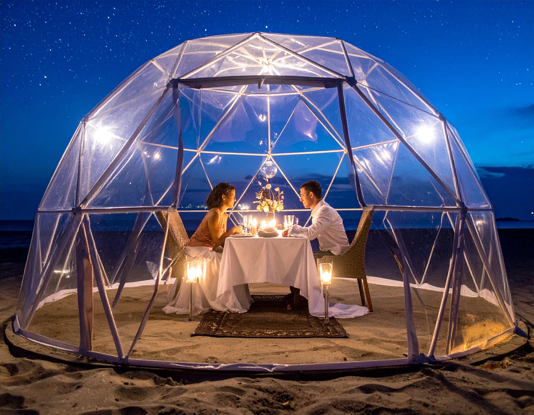 Pranzo o Cena in Bubble sul mare (per 2 persone)