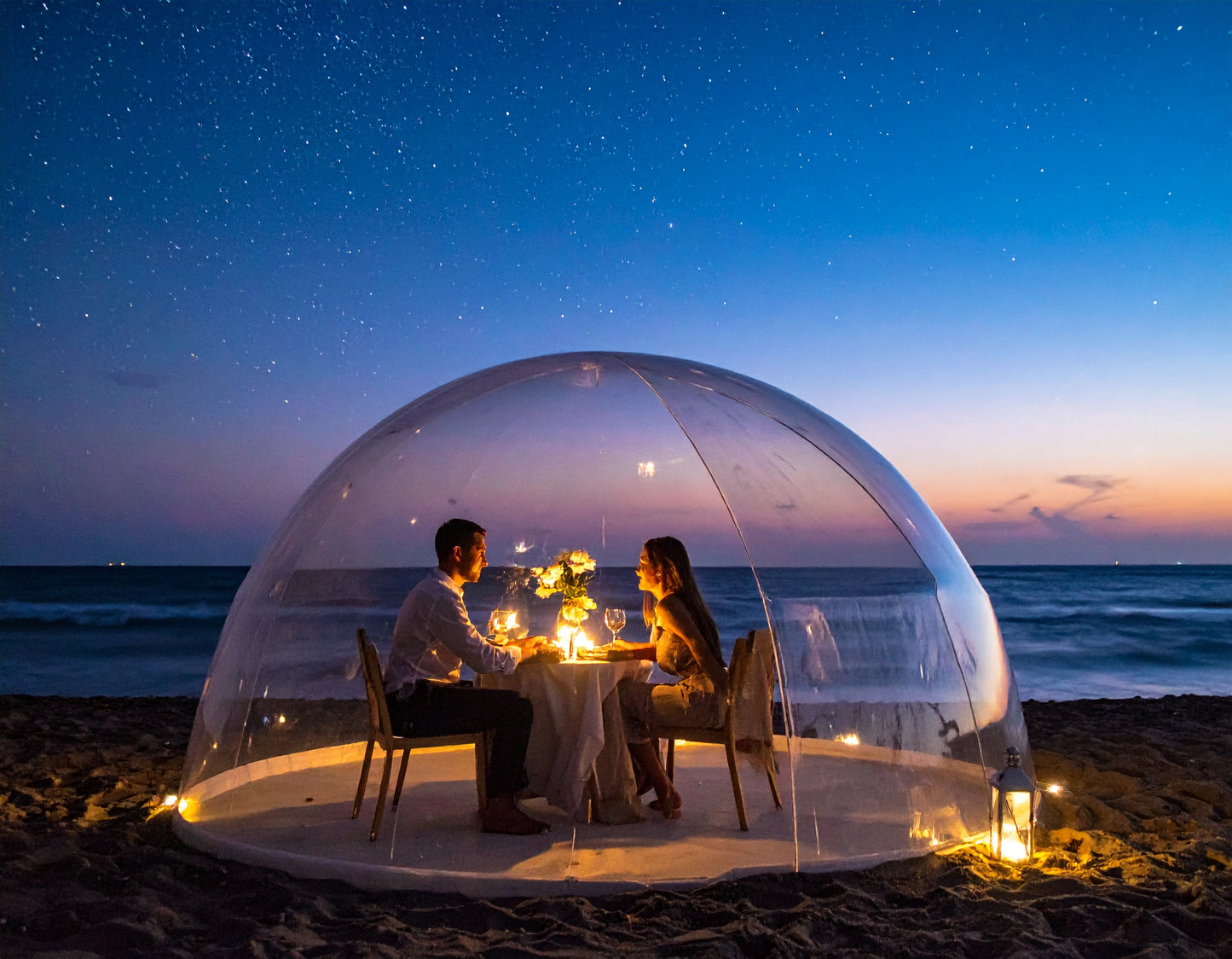 Pranzo o Cena in Bubble sul mare (per 2 persone)