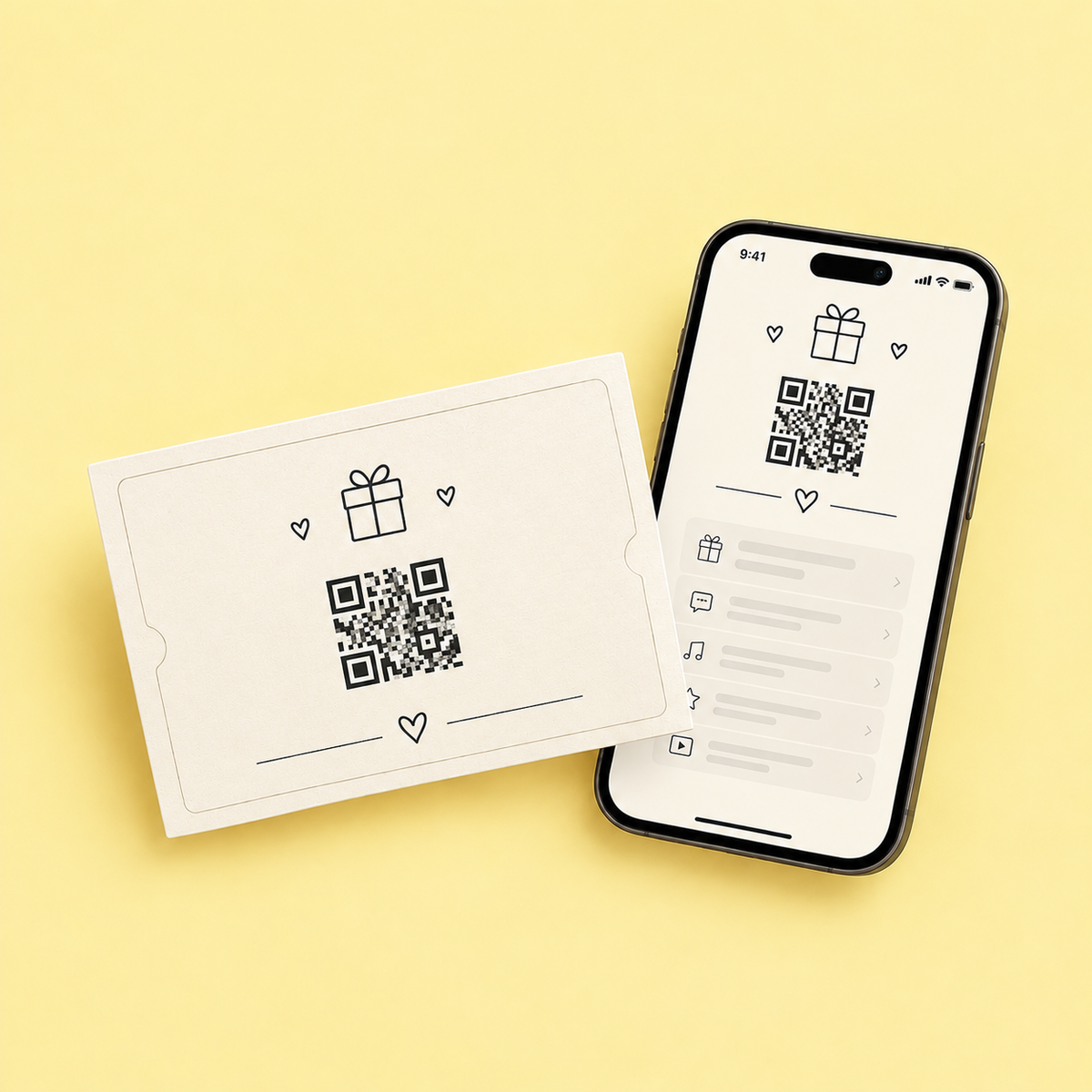 Box digitale con frasi, dediche o videomessaggi